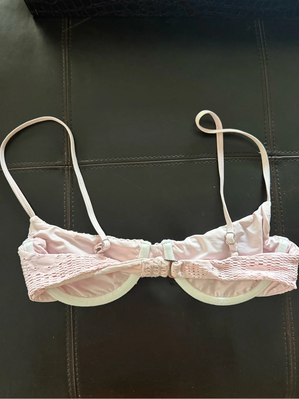 Frankie's Bikinis Pink Crochet Tie-Side Bikini